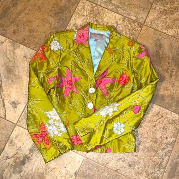 Enil Rutenberg collection jacket blazer size small 100% silk - Picture 2 of 6